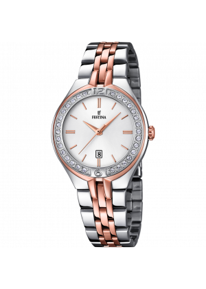 Festina mademoiselle watch f16868/2 silver steel strap, women's