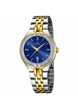 Festina women's blue mademoiselle stainless steel watch bracelet f16868/3