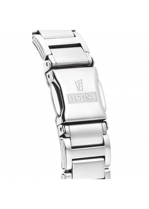 Festina watch mademoiselle f16936/a silver steel strap, women's