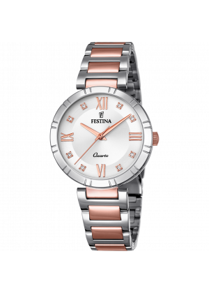 Festina mademoiselle watch f16937/d stainless steel with stainless steel strap, women's.