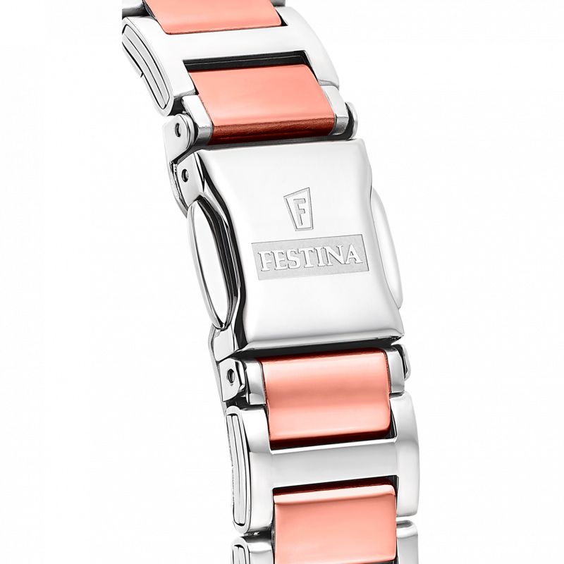 Festina mademoiselle watch f16937/d stainless steel with stainless steel strap, women's.