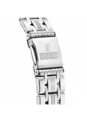 Festina watch mademoiselle f16940/a silver steel strap, women's