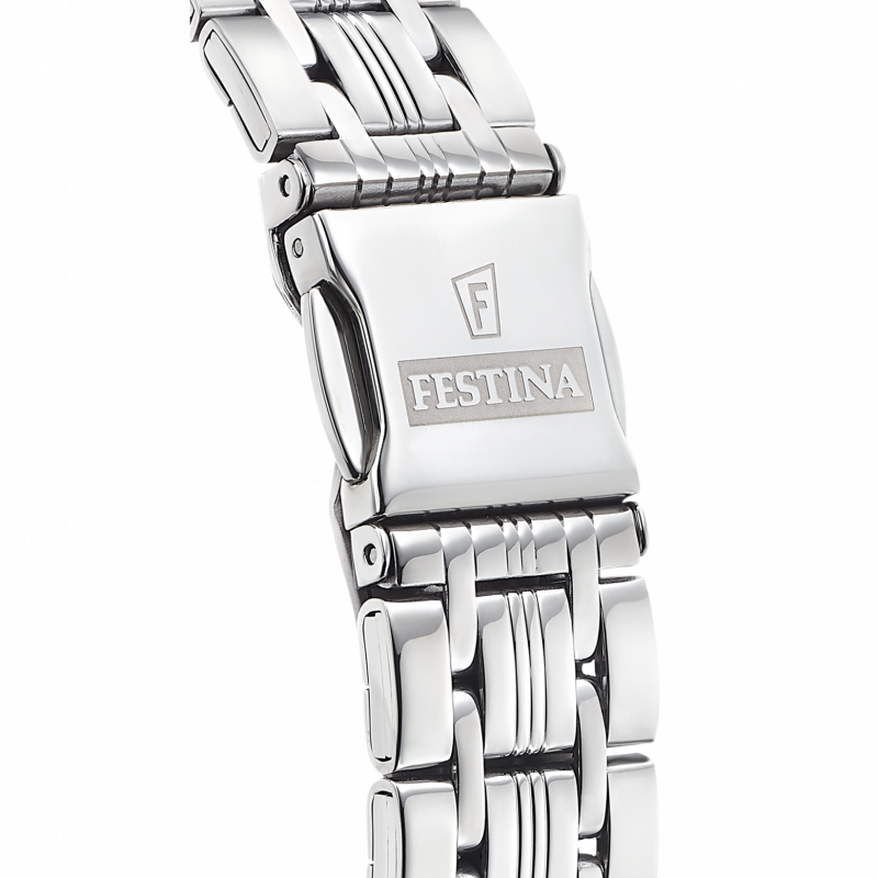 Festina watch mademoiselle f16940/a silver steel strap, women's