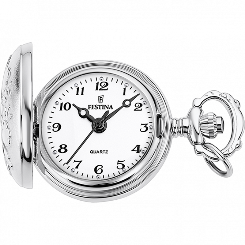 Festina pocket f2032/1 white women's pocket watch