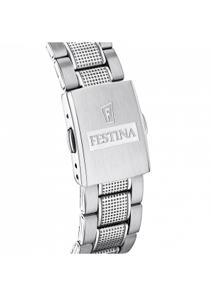 Festina junior collection watch f20345/3 black steel strap, children's.