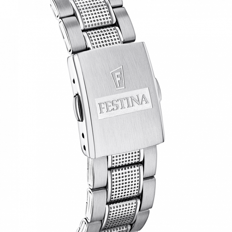 Festina junior collection watch f20345/3 black steel strap, children's.