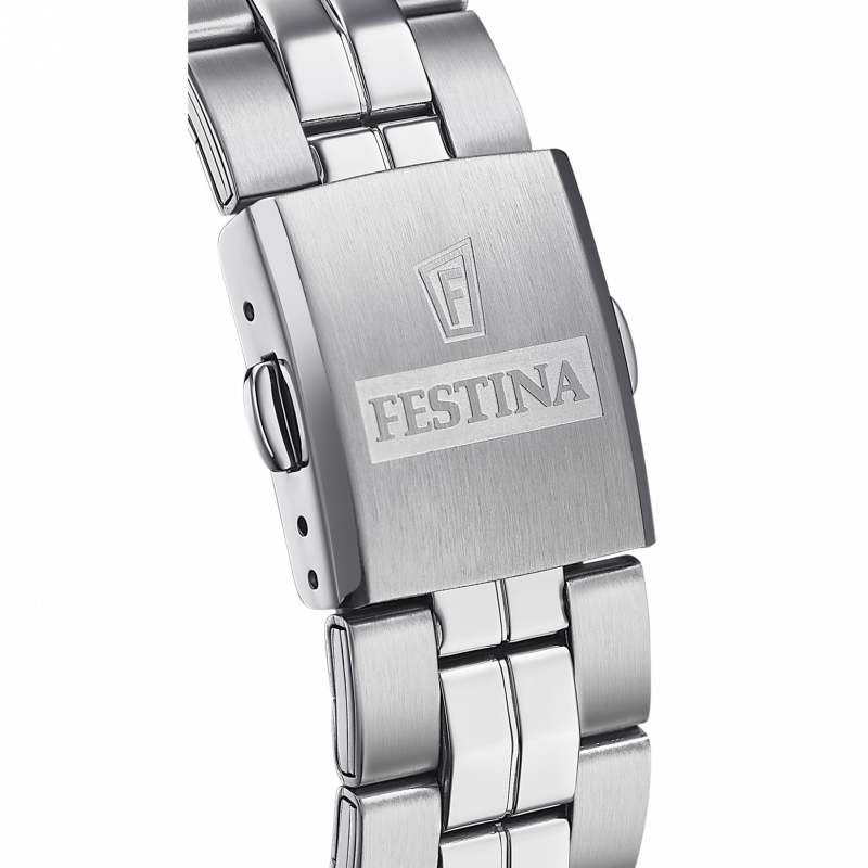 Festina classics watch f20437/1 white steel strap, men