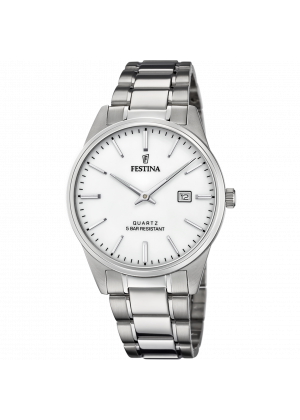 Festina classics watch f20511/2 silver steel strap, men