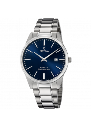 Festina classics watch f20511/3 blue steel strap, men