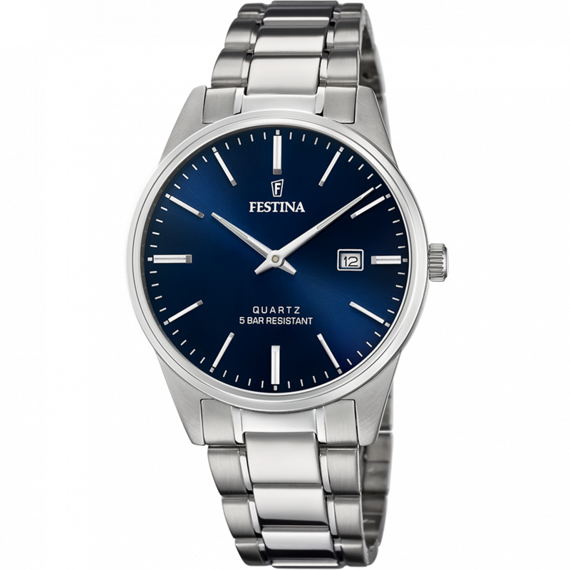 Festina classics watch f20511/3 blue steel strap, men