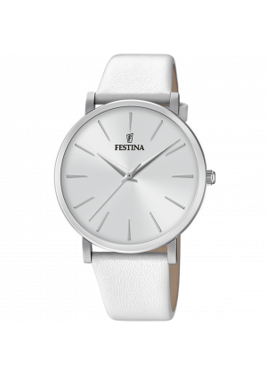 Festina boyfriend watch f20371/1 steel leather strap, women's