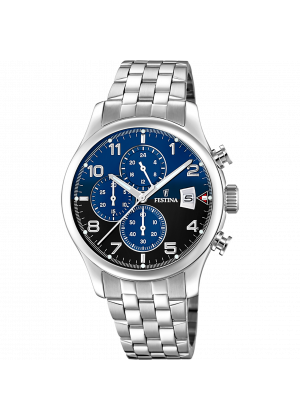 Festina watch f20374/8 blue steel strap, men