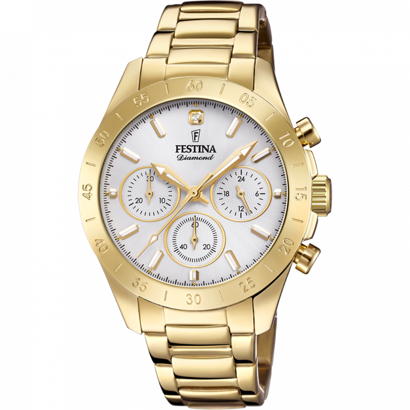 Festina boyfriend watch f20400/1 silver steel strap, women's