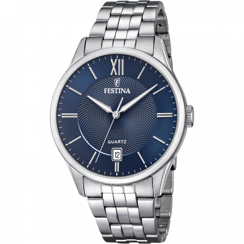 Festina classics watch f20425/2 blue steel strap, men