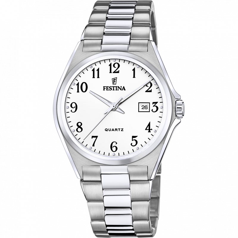 Festina watch f20552/1 white steel strap, men