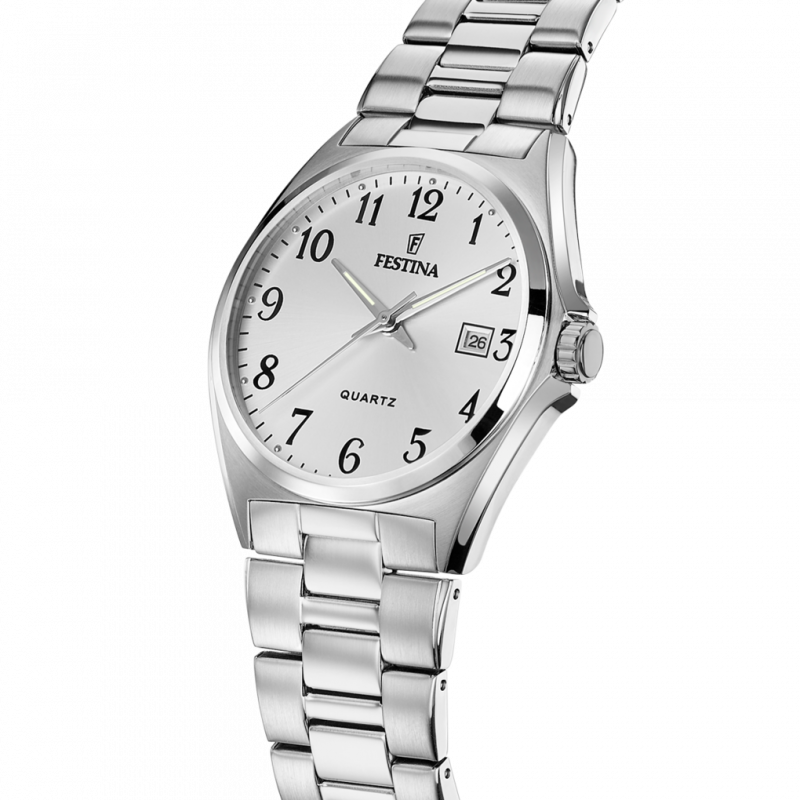 Festina watch f20552/1 white steel strap, men