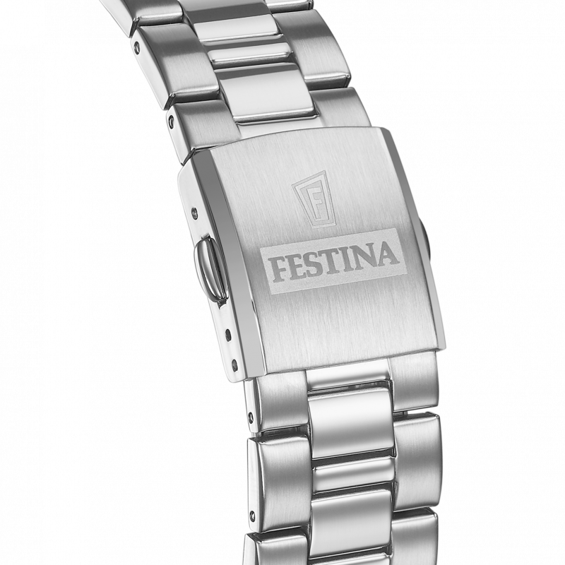 Festina watch f20552/1 white steel strap, men