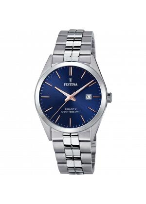 Festina classics watch f20437/b blue steel strap, men