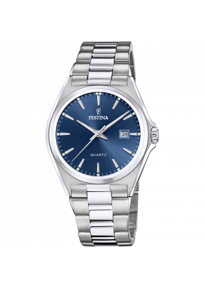 Festina classic steel watch f20552/3 blue steel strap, men