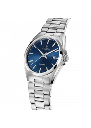 Festina classic steel watch f20552/3 blue steel strap, men