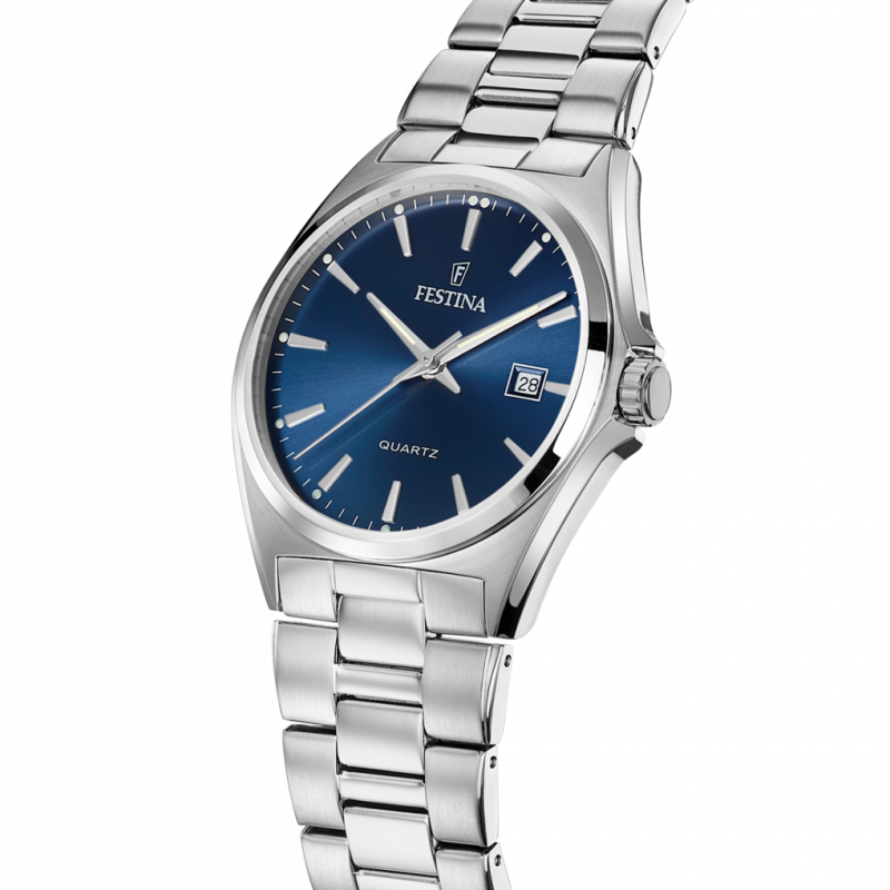 Festina classic steel watch f20552/3 blue steel strap, men