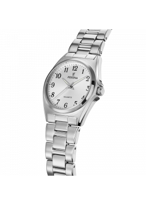 Festina classics watch f20553/1 white steel strap, women's