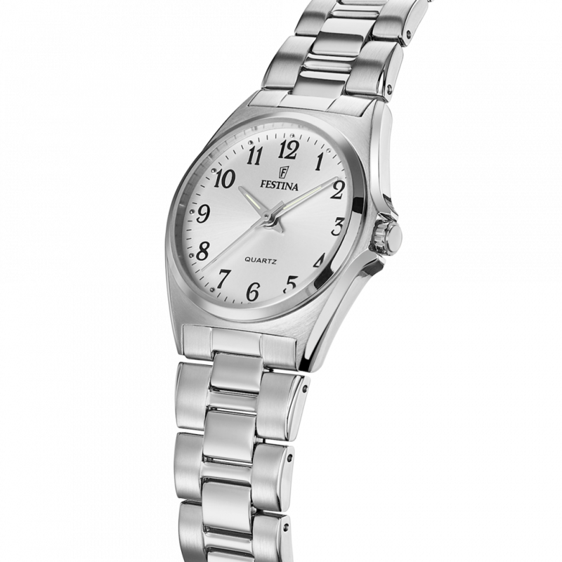 Festina classics watch f20553/1 white steel strap, women's