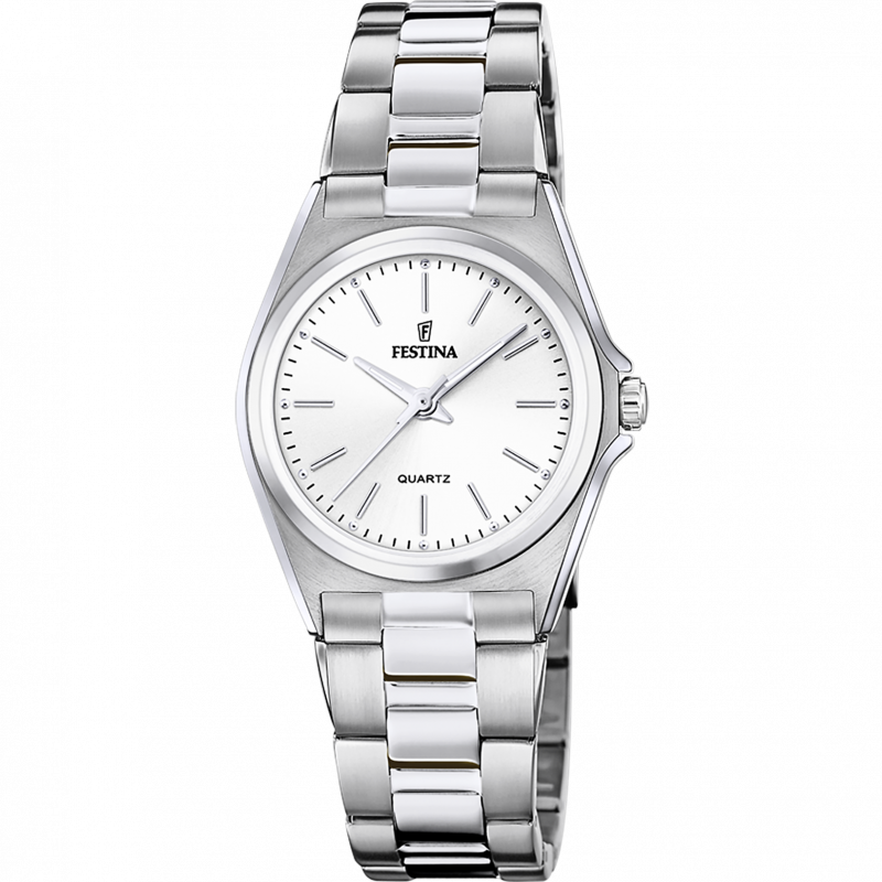 Festina classics watch f20553/2 white steel strap, women