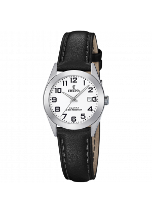 Festina classics watch f20447/1 white leather strap, women