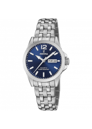 Festina classics watch f20455/3 blue steel strap, women