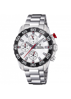 Festina junior collection watch f20457/1 white steel strap, children's.