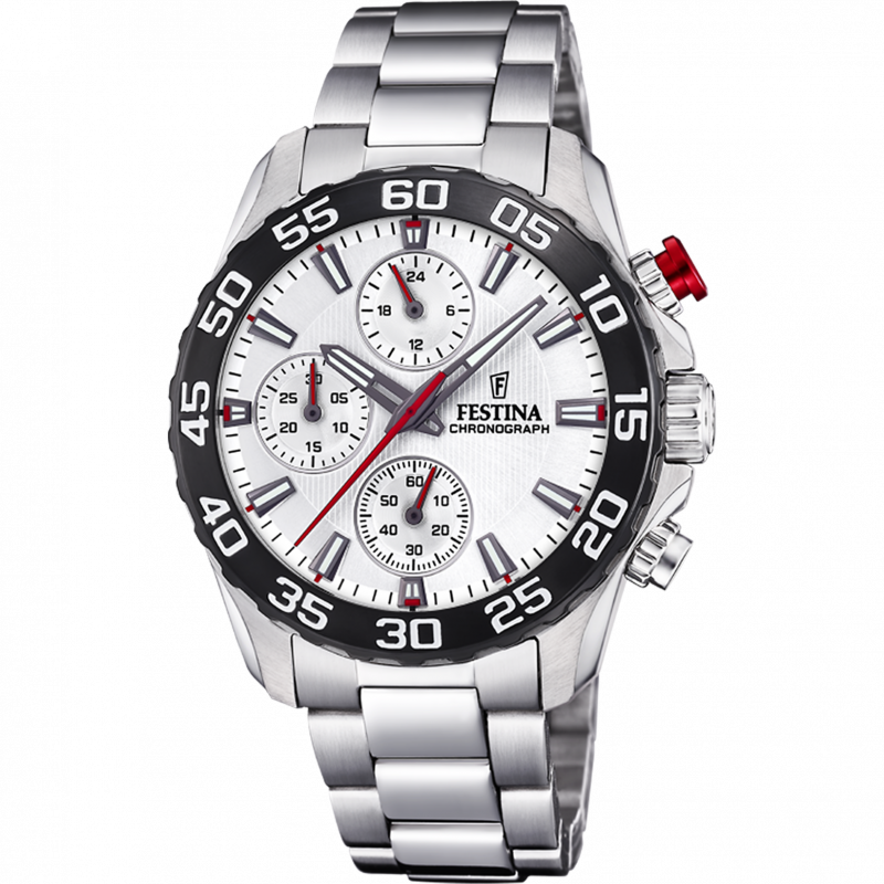 Festina junior collection watch f20457/1 white steel strap, children's.