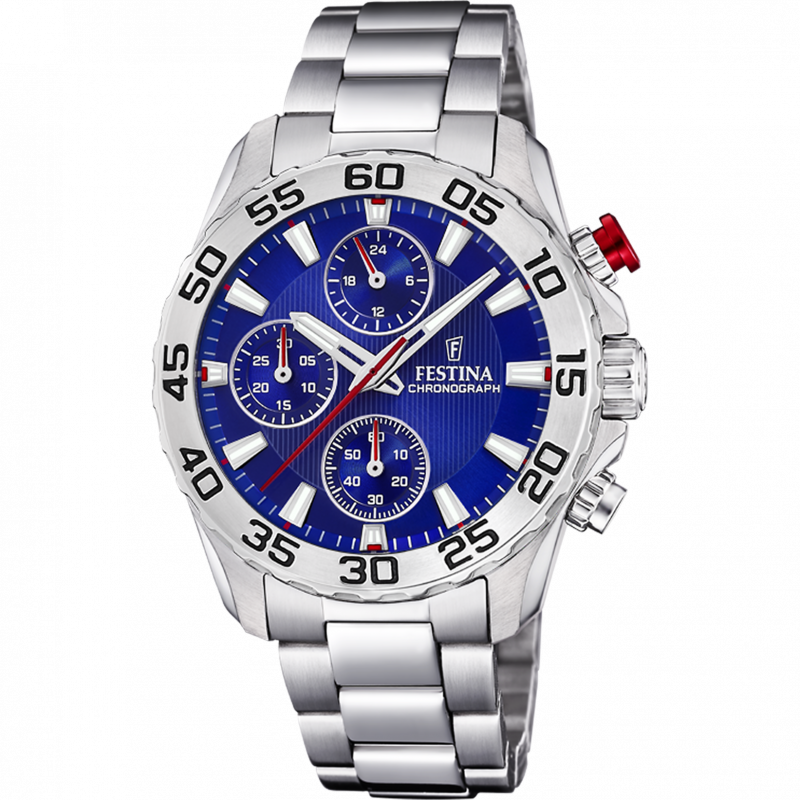 Festina junior collection watch f20457/2 blue steel strap, children's.