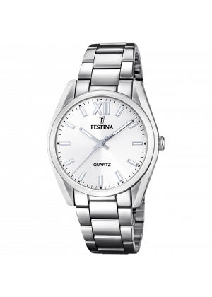 Festina watch f20622/1 alegría collection, silver dial, women's.