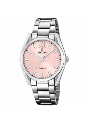 Festina watch f20622/2 alegría collection, pink steel strap, women's.