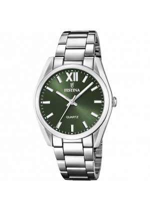 Festina watch f20622/4 alegría collection, green steel strap, women's.