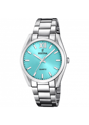 Festina watch f20622/d alegría collection, blue steel strap, women's.