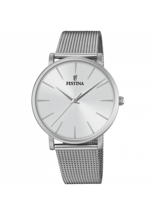 Festina boyfriend collection watch f20475/1 white steel strap, women's