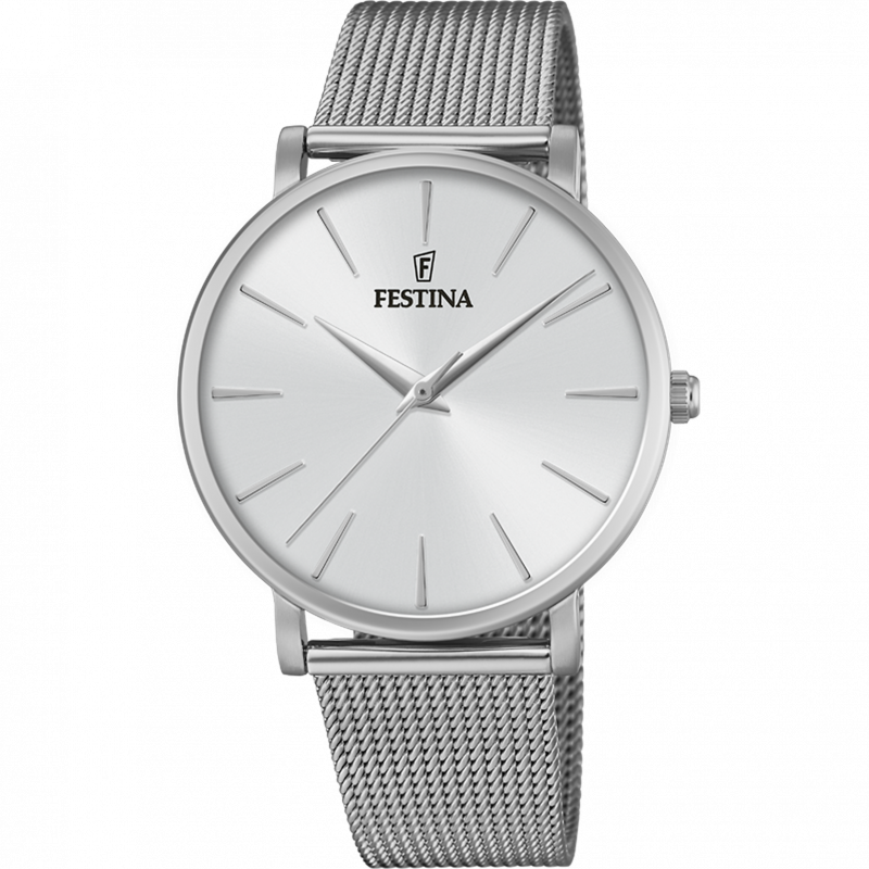 Festina boyfriend collection watch f20475/1 white steel strap, women's