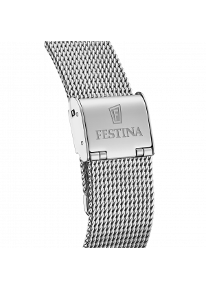 Festina boyfriend collection watch f20475/1 white steel strap, women's