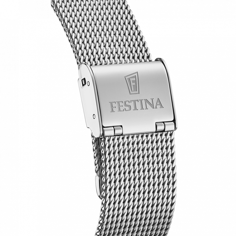 Festina boyfriend collection watch f20475/1 white steel strap, women's