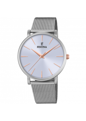 Festina boyfriend collection watch f20475/3 blue steel strap, women's.