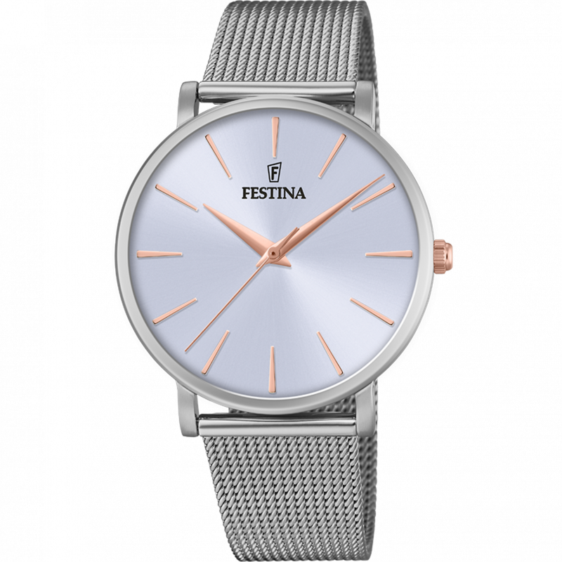 Festina boyfriend collection watch f20475/3 blue steel strap, women's.