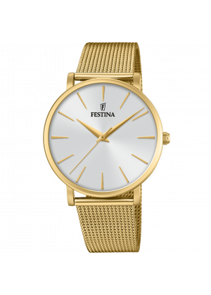 Festina boyfriend watch f20476/1 white steel strap, women's