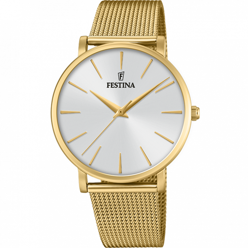 Festina boyfriend watch f20476/1 white steel strap, women's