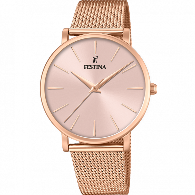 Festina boyfriend watch f20477/1 with pink steel strap, for women.