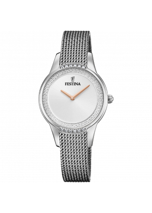 Festina mademoiselle watch f20494/1 silver steel strap, women's