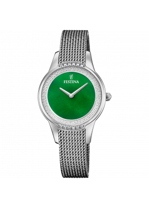 Festina women's green mademoiselle stainless steel watch bracelet f20494/7