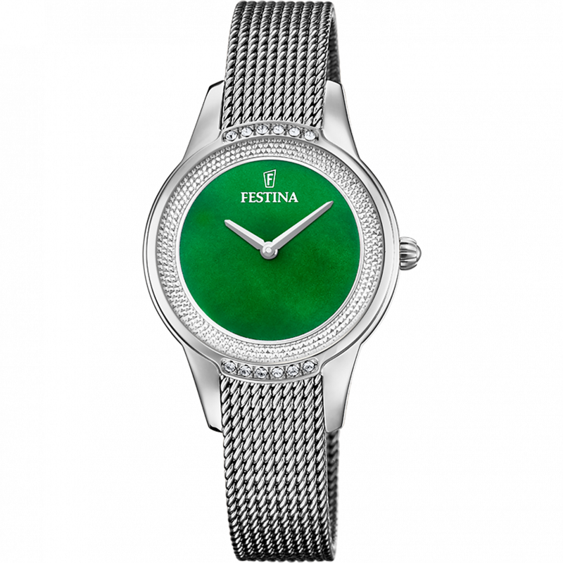 Festina women's green mademoiselle stainless steel watch bracelet f20494/7