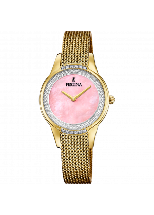 Festina women's pink stainless steel watch bracelet f20495/2